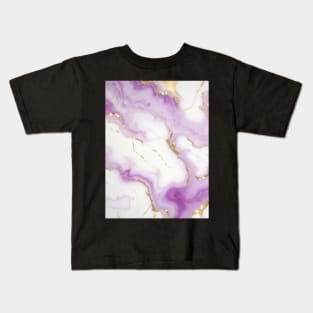 marble pastel lilac gradient Kids T-Shirt